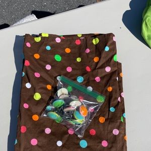 Brown Shower Curtain with Adorable matching hooks